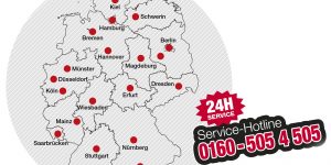 falsch+getankt Servicegebiet ganz Deutschland Karte mit Telefonnummer 01605054505 und website www.falschtanken24.de