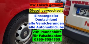 falsch-getankt-Kraftstoff-absaugen auto falschgetankt Werbung mit Telefonnummer 01605054505 Auto Pannenhilfe 24h Notdienst Mobil in München Super statt Diesel VW Bus