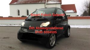 Smart falsch getankt Hilfe falsch-getankt auto falschgetankt Werbung mit Telefonnummer 01605054505 Auto Pannenhilfe 24h Notdienst Mobil in München Super statt Diesel