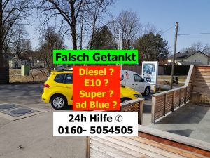Fahrzeug in München falsch getankt Hilfe