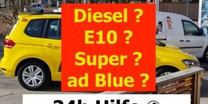 Auto falsch getankt 24 Hilfe Falschtanken24 eingeparkt ADAC Pannenhilfe falsch getankt Diesel Super e10 ad Blue 24h Hilfe 01605054505